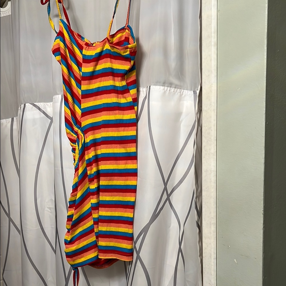 Striped Multicolor Mini Dress